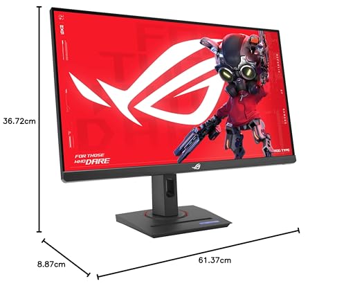 ROG Strix XG27ACG USB Type-C Monitor Gaming da 27” pollici 2560x1440, 180Hz Fast IPS, Tempo di Risposta 1ms, Extreme Low Motion Blur Sync, USB Type-C, G-Sync, HDR, Aura Sync, Nero - Monitor - Immagine 8