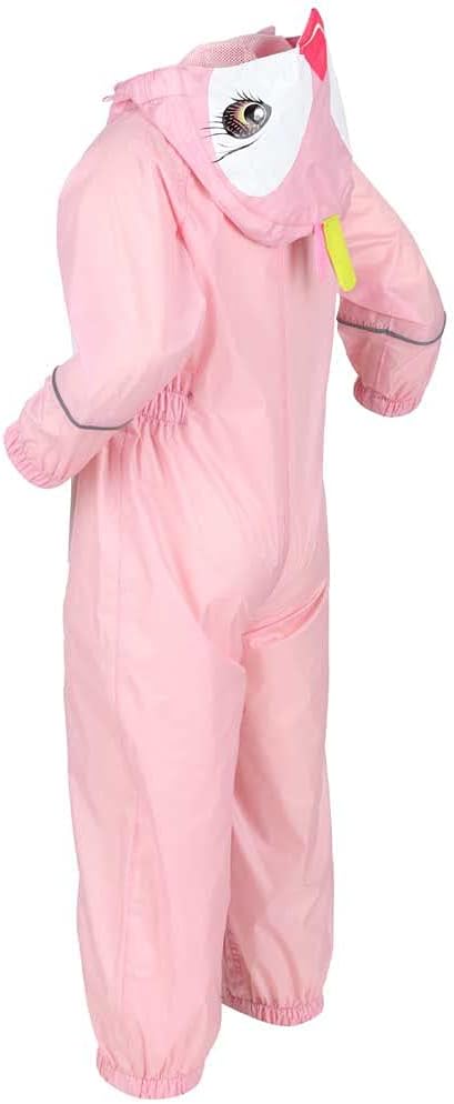 Regatta Childrens/Kids Charco Toucan Waterproof Puddle Suit (5-6 Years) (Pastel Pink/White)