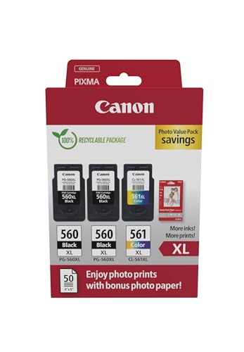 Cartouche dencre Canon PG-560 XL CL-561 XL jet d'encre et papier photo brillant
