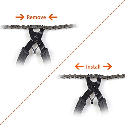 Lixada Ligação de bicicleta Alicate Cadeia Alicate Faltando Elo 2 em 1 Abridor Mais Perto Removedor