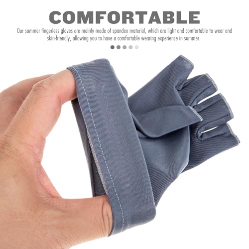 Guantes de ciclismo de media caña elásticos con protección solar UV de mujer 6