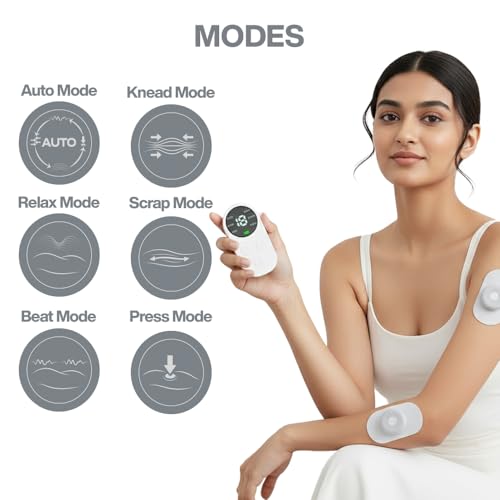 Image of Companio Mini Pulse Wireless TENS & EMS for Pain Relief, Wearable Rechargeable Portable Physiotherapy Massager for Back, Neck, Shoulder, Legs & Knee Pain | Drug Free | 2 Hosts (Device)