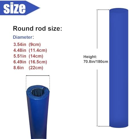 Heavy-Duty Basketball Pole Pad, Foam Protector for Metal/Wood/Concrete Columns, 3-8in Thick Cushioning Wrap, Ideal Garage Pole Padding, Ultimate Impact Protection