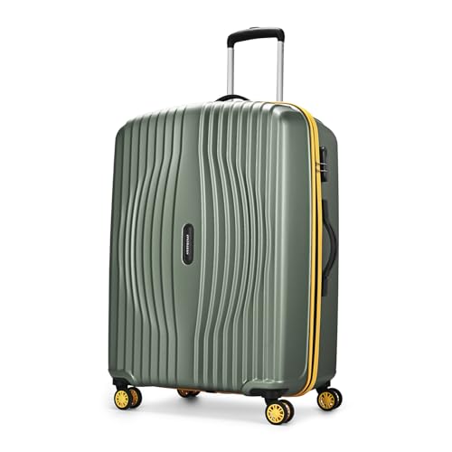 Image of Aristocrat Vortex Plus | Check-in Trolley Bag, 75 Cm, Large Hardside Luggage | 8 Wheels, Combination Lock | Polycarbonate | 3 Year International Warranty | Thyme Green