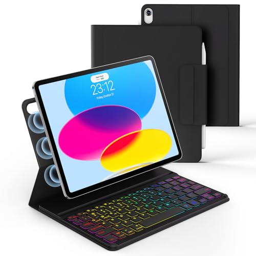 Image of Keyboard Case for iPad 11th (A16) & 10th Generation，Ultra-Light Keyboard with Multi-Touch Trackpad - Backlit Keys,Adjustable Stand Case for iPad 11 inch 2025&10th Gen 10.9 inch