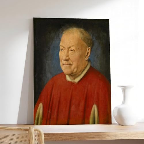 Tableau Jan Van Eyck Portrait du cardinal Albergati - Impression sur toile haute qualité