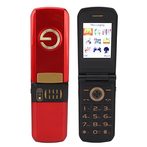 Flip Phone For Seniors,Unlocked Senior Flip Cell Phone With Big Buttons Gsm Flip Phone For Elderly,Fast Dial,Camera,Radio,Calculator,Calendar (Red) #TOP23