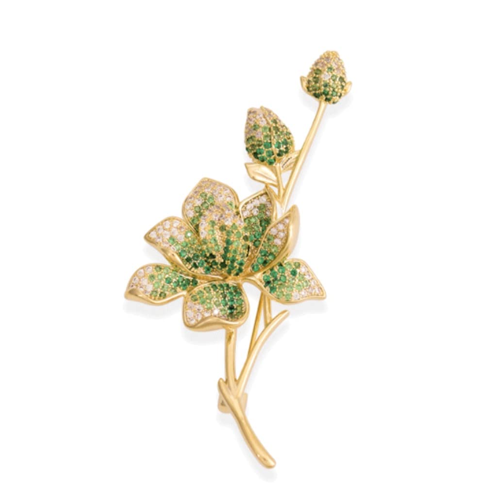 Accessoires fixes broche fleur dorée pour ajuster un vêtement lâche avec style - 8