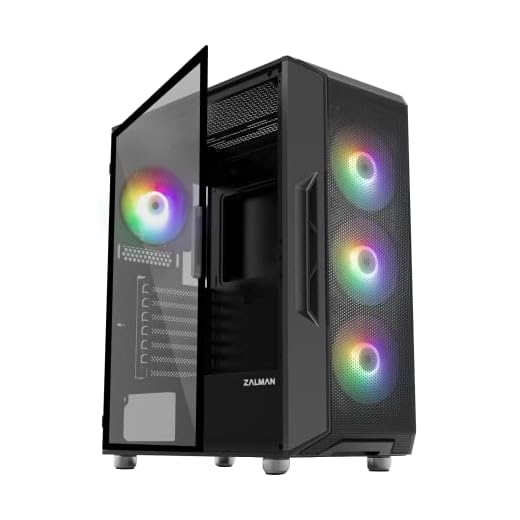 Zalman i3 Neo ATX Mid-Tower RGB Gaming PC Desktop Computer Case, Black