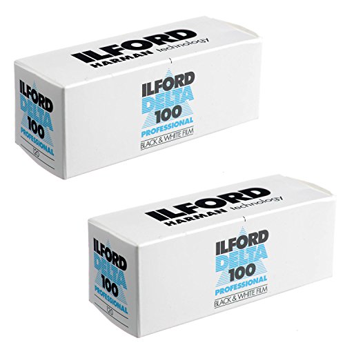 2 X Ilford 1743399 Delta Pro 100 120 Fine Grain Medium Speed Black and White Film ISO 100 120 Size