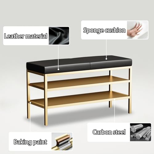 Banc de rangement à chaussures multifonction blanc avec assise confort