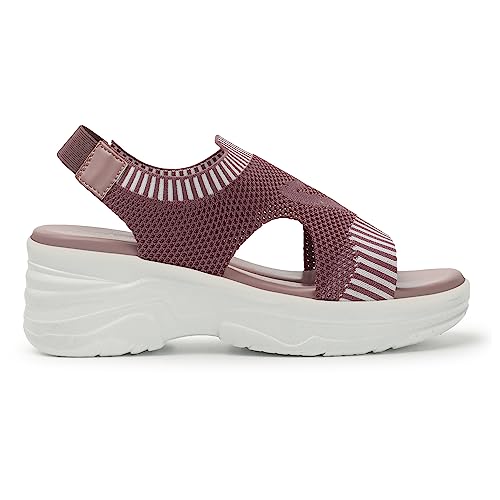 Image of Smart & Sleek Women Lightweight Sports Flatforms Sandals-AB69