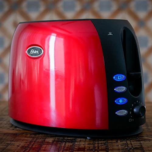 Torradeira Oster Aço Inox, 220V, Vermelho,800W, TSSTTJC5BBKR