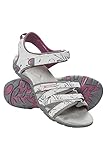 Mountain Warehouse Sandalias para Mujer Santorini - Correas Ajustables, Plantilla Acolchada, Suela de Goma - para Caminar, Playa, Viajar, Vacaciones Gris Claro Talla Zapatos Mujer 39 EU