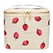 Kate Spade New York Insulated Soft Cooler Lunch Tote with Double Zipper Close and Carrying Handle, Strawberries 