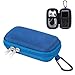 AGPTEK MP3 Player Case, Portable Clamshell Headphones Cover, Holder with Metal Carabiner Clip for MP3 Players, iPod Nano,iPod Shuffle,Apple Airport, USB Cable,Earphones,Memory Cards,U Disk,Keys,Blue