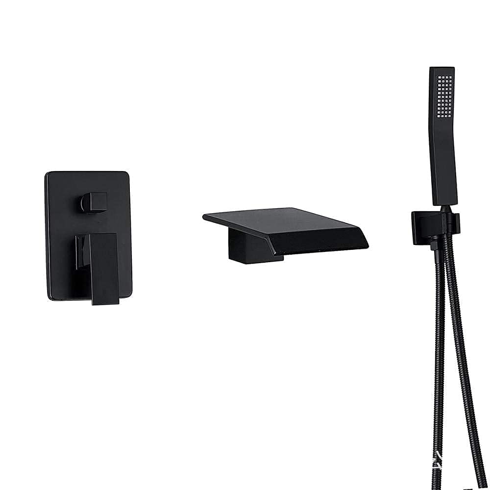 Mitigeur cascade laiton noir pour remplacer un vieux robinet de baignoire