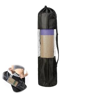 aqlbhz Yoga Mat Bags Waterproof Yoga Mat Carry Bag Adjustable Strap for Most Yoga Mats to Gym Class Beach Park Travel for Women & Men Biking Running Public Transport(Black)