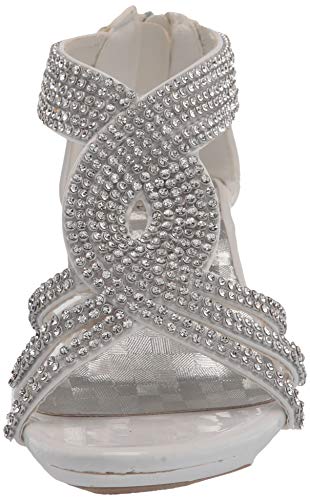 Fabulous Kids Teresa 86K Little Girls Rhinestone Pageant Heels Synthetic Sandals Silver2