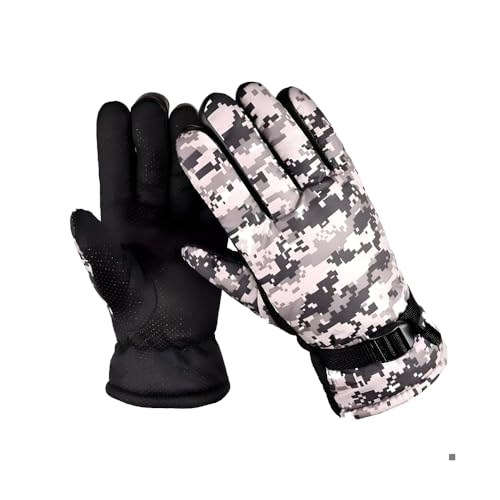 Image of K D Full Finger Winter Gloves for Men & Women with Fur Inside | Warm, Windproof, Waterproof, Scratch-Proof Thermal Gloves | Ideal for Biking, Riding & Cold Weather (Gloves Gray)