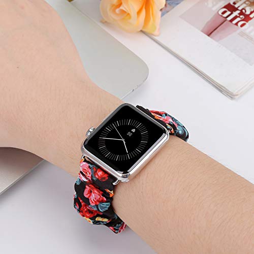 Image of Greatfine Scrunchie Band Compatible with Apple Watch Bands 38mm 40mm 41mm 42mm 44mm 45mm 46mm 49mm Women, Elastic Scrunchie Watch Strap for iWatch Watch Series 11 10 9 8 7 6 5 4 3 2 1 SE 3 2 Ultra 3 2