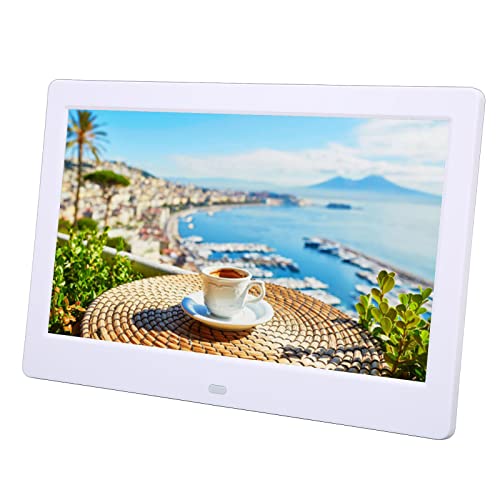 Moldura digital para foto, moldura eletrônica inteligente de alta resolução 1024 x 600 com controle