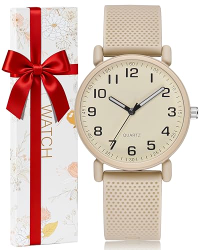 Imagen de CIVO Reloj Mujer Analogico Minimalistas: Impermeable Goma Casual Cuarzo Deportivo Clasico Regalo Relojes Pulsera Mujer