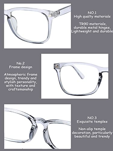 Image of Onrtry Non Prescription Glasses for Men Women Square Clear Lens Eyeglasses