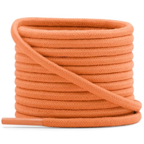 Image of YFINE Waxed Round Shoe Laces: 2 Pairs Oxford Shoelaces for Dress Shoes Boot | 4mm Thick, 20 Colors, 24 inch-71 inch, for Business Footwear, Chukka Boots, Men & Women