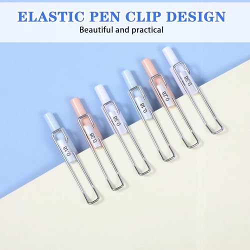 Set de 6 bolígrafos gel Ptwola tinta negra miniatura 4