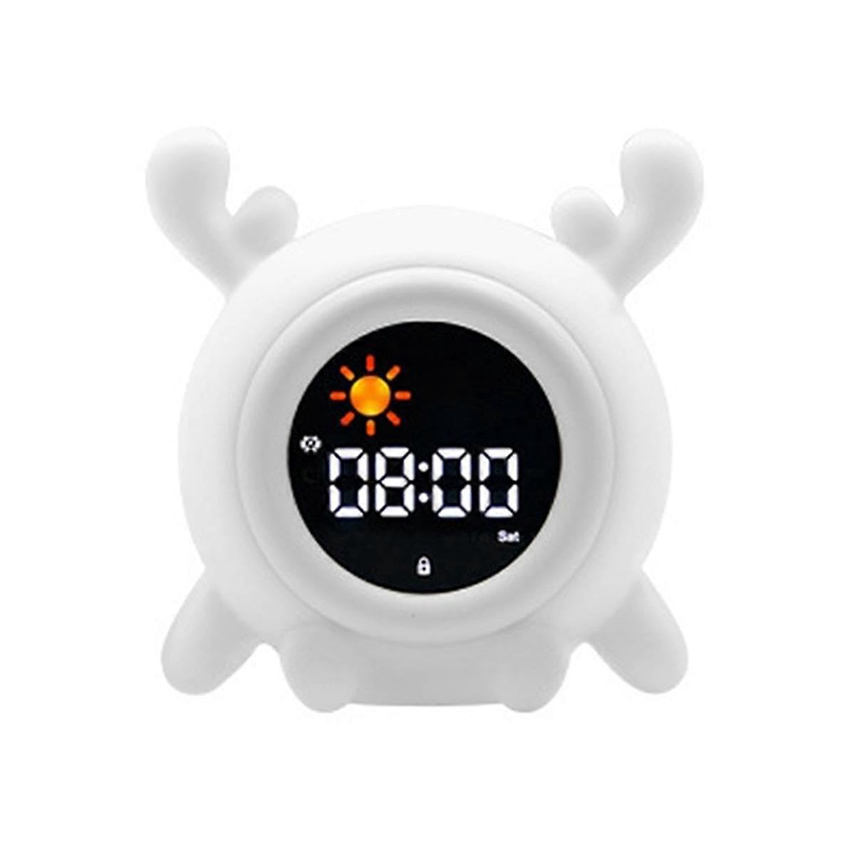 JOYHAPPST Kids Sleep Training Alarm Clock with Night Light, Timer, and Memory Function, Ideal for Toddlers and Children