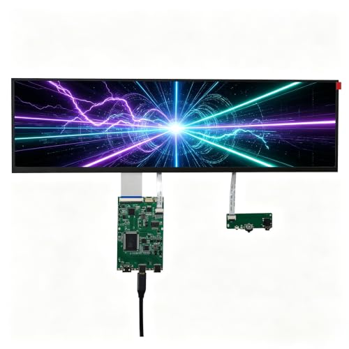 Image of 14.5 Inch 2.5K Touchscreen Bar Monitor, 2560x720 IPS Portable LCD Screen with 10-Point Touch, 60Hz Refresh Rate, 350nit Brightness, USB-C Driver Board YX-2.5K for DIY Game PC (No Shell)