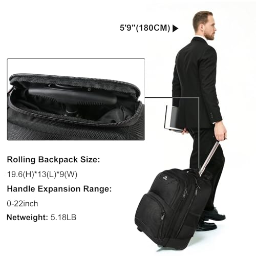 MATEIN Rolling Laptop Backpack