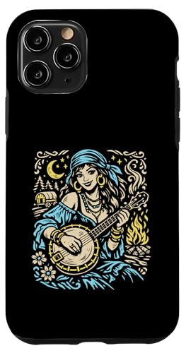 Hippie Gypsy Banjo Girl Bluegrass Festival Music �X�}�z�P�[�X iPhone 11 Pro �p