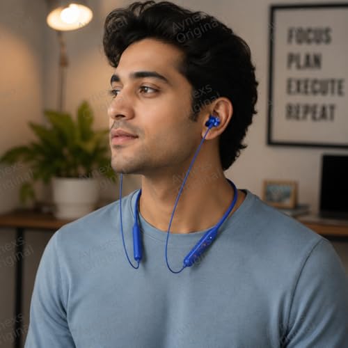 Image of Original Earphone for OnePlus Z2 ANC Neckband Bluetooth with Stylish Build (Blue)