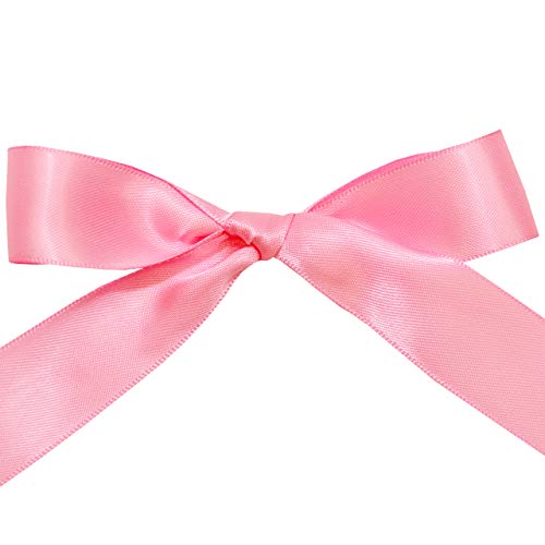 Image of Morex Ribbon 08822 /50-155 Double Face Satin Ribbon, 7 /8 inch x 50 Yd, Geranium Pink