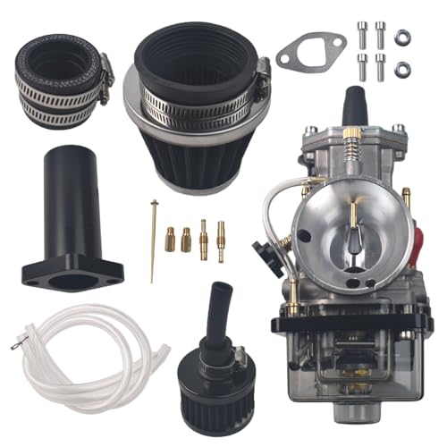 Image of Upgrade PWK 24mm Carburetor Air Filter Intake Pipe Manifold Kit For Coleman CT200U BT200X For Baja Warrior MB200 For Predator 212cc 196cc Non Hemi Honda GX160 GX200 6.5hp Engine Mini Bike Kart Black