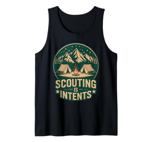 Scouting is Intents Funny Scout Camper Camping Camiseta sin Mangas