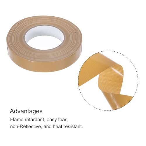 Image of MECCANIXITY Brown Gaffers Tape, 60 Yards x 1 Inch No Residue, Non-Reflective Easy Tear Book Repair Tape Matte Stage Cloth Tape for Photography,Pack of 1