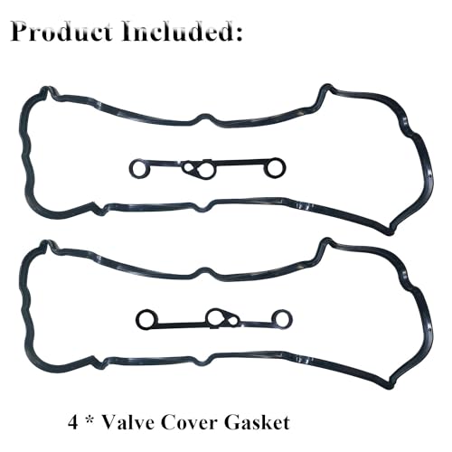Image of VS50900R Valve Cover Gasket Set Compatible with 2008-2020 / Infiniti, Engine Head Valve Cover Gasket Fit for 2008-2020 Nissan / 370Z, EX37, FX37 / 3.7L / V6 / 24V / DOHC / 3696cc Replace OE# VS50493