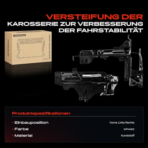 Frankberg 2x Frontmaske Frontblech Vorne Links Rechts Kompatibel mit 5er F10 518-550 2.0L-4.4L 2009-2016 5er F10 F18 520i 5er Touring F11 518-550 Replace# 51647200794