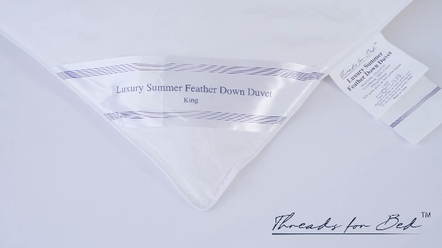 Threads For Bed 4.5 tog Down & Feather Duvet, King Size Duvet, Ideal Comfort For Spring & Summer Months, 100% Cotton Down Proof Fabric, Premium Box-Stitch Design, Breathable & Machine Washable