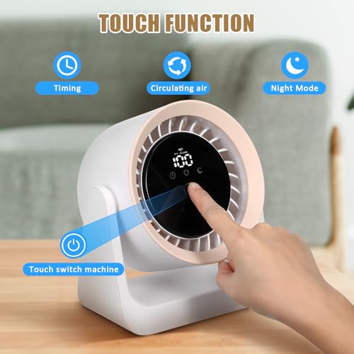 Ventilateur de table SEWACC pour bureau et chambre avec commande tactile