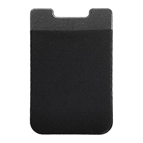 Jancosta Card Holder, Stick-on Wallet Functioning as iPhone Wallet Case, iPhone case with a Card Holder, Credit Card Wallet, Card Case and Money Clip (Black) Cover