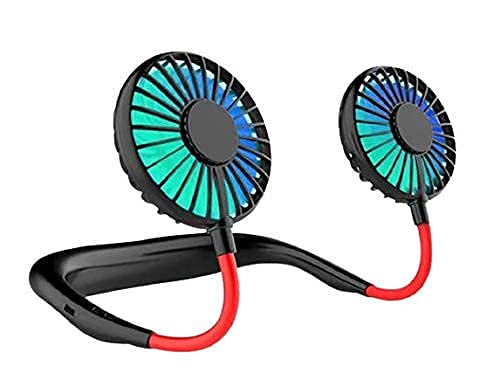 Mabron Lazy Neck Hanging Fan Dual Cooling ni Fan USB Rechargeable Desk Fan Wearable Neckband Fan for Sports While Running Reading Fans for All Men & Women (B09TXRRC6P) Amazon Price History, Amazon Price Tracker