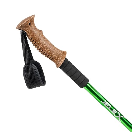 JELEX Nature Teleskop Walking Stöcke für Nordic Walking verstellbar, inkl. diverser Aufsätze für...