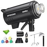 Godox DP800IIIV 800Ws Stobe Flash Studio Light w/EACHSHOT C Stand with Bag Wheel GN126 0.1-1S Recycle Time, 1/2000-1/800s Flash Duration, 2.4G X System Bowens Mount Monolight (DP800III-V)