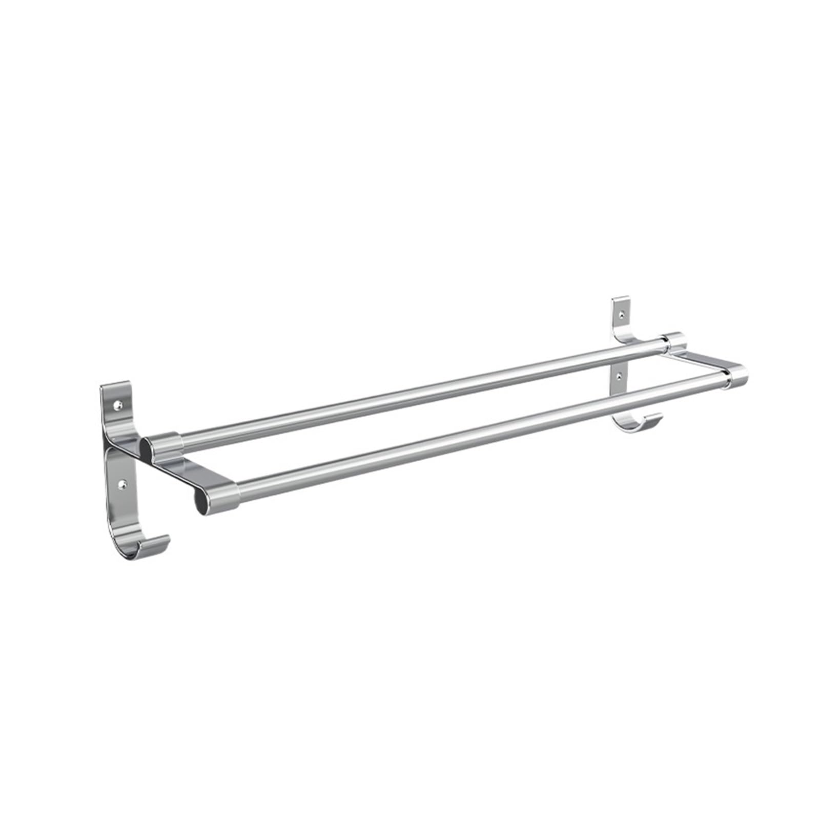 Punch-free Towel Rack Home Patch Bar Matte Silver Space Aluminum Wall-mounted Clothes Hanger Toilet Storage Bathroom Holder Easy Maintenance(60)