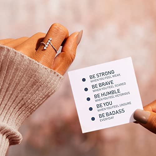 STORYJEWELLERY Dainty Dots Ring for Women, Sterling Silver Cubic Zirconia Cute Rings for Women and for Girls, Inspirational Birthday Christmas Gifts for Women2