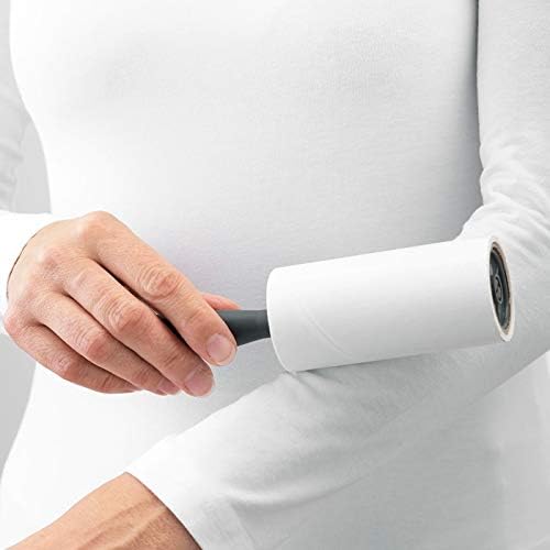 IKEA BASTIS Fusselrolle grau mit 40 selbstklebenden Bögen, 10 Stück